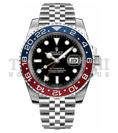 ROLEX GMT-MASTER II PEPSI LUXURY MEN'S WATCH 126710BLRO-0001 MASTER QUALITY - With original box and certificate/red blue